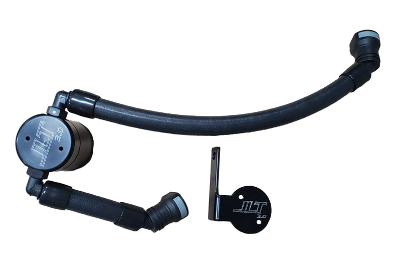 J&amp;L 2020-2022 Ford Mustang GT500 Passenger Side Oil Separator 3.0 - Black Anodized