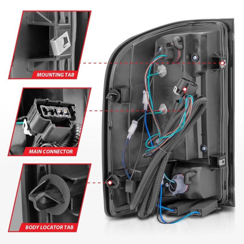 ANZO 2007-2013 Chevrolet Silverado1500/ 2500/ 3500 LED Tail Lights w/ Light Bar Black Housing Smoke | Too Fast Autoparts | Order Online | Canada & USA Shipping