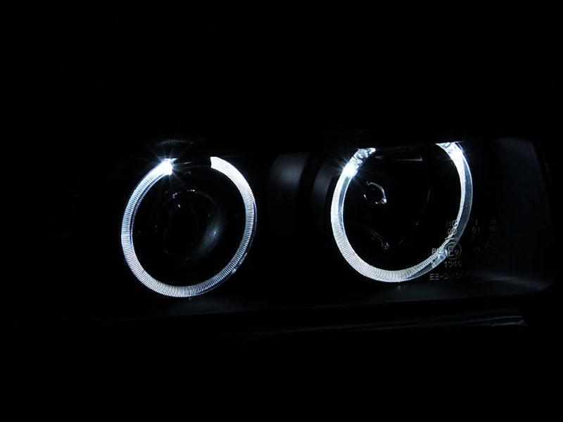 ANZO 1992-1998 BMW 3 Series E36 Projector Headlights w/ Halo Black (CCFL) G2 | Too Fast Autoparts | Order Online | Canada & USA Shipping