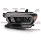 ANZO 2016-2017 Toyota Tacoma Projector Headlights w/ Plank Style Design Black/Amber w/ DRL | Too Fast Autoparts | Order Online | Canada & USA Shipping