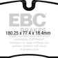EBC 2016+ Jaguar F-Pace 2.0L TD (180) Yellowstuff Front Brake Pads