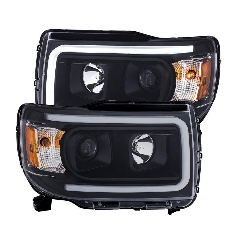 ANZO 2015+ GMC Canyon Projector Headlights w/ Plank Style Design Black w/ Amber | Too Fast Autoparts | Order Online | Canada & USA Shipping