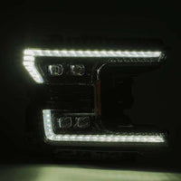 AlphaRex 18-20 Ford F-150 NOVA LED Proj Headlight Plank Style Alpha Blk w/Activ Light/Seq Signal/DRL