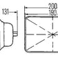 Hella Vision Plus 8in x 6in Sealed Beam Conversion Headlamp - Single Lamp