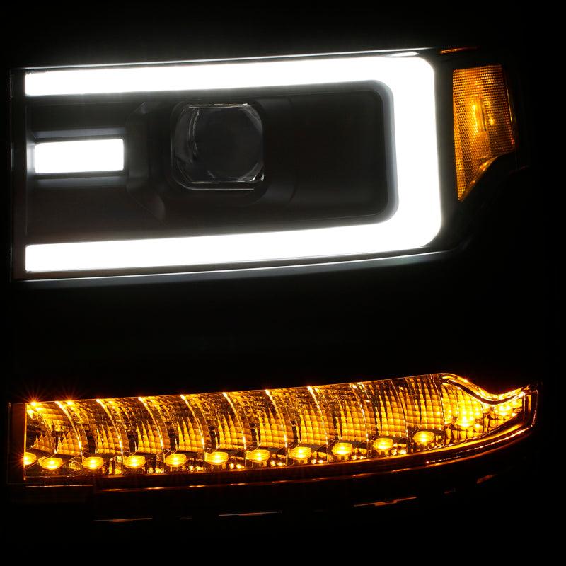 ANZO 16-17 Chevy Silverado 1500 Prjctr. Headlight Plank Styl. w/Amber (Only Work w/HID Equip. Truck) | Too Fast Autoparts | Order Online