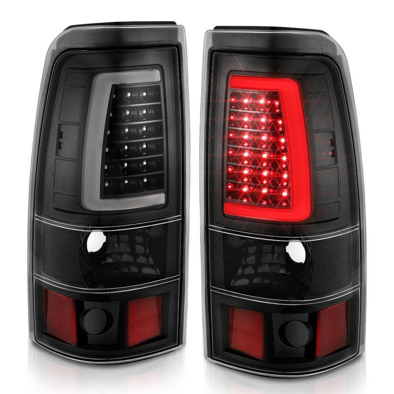 ANZO 1999-2002 Chevy Silverado 1500 LED Taillights Plank Style Black w/Clear Lens | Too Fast Autoparts | Order Online | Canada & USA Shipping