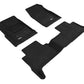 3D MAXpider 15-22Chevrolet Colorado Crew Cab Elegant 1st 2nd Row - Floor Mat Set (Black)
