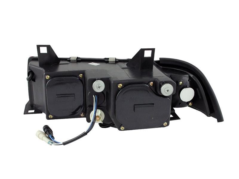 ANZO 1992-1998 BMW 3 Series E36 Projector Headlights w/ Halo Black G2 1 pc | Too Fast Autoparts | Order Online | Canada & USA Shipping
