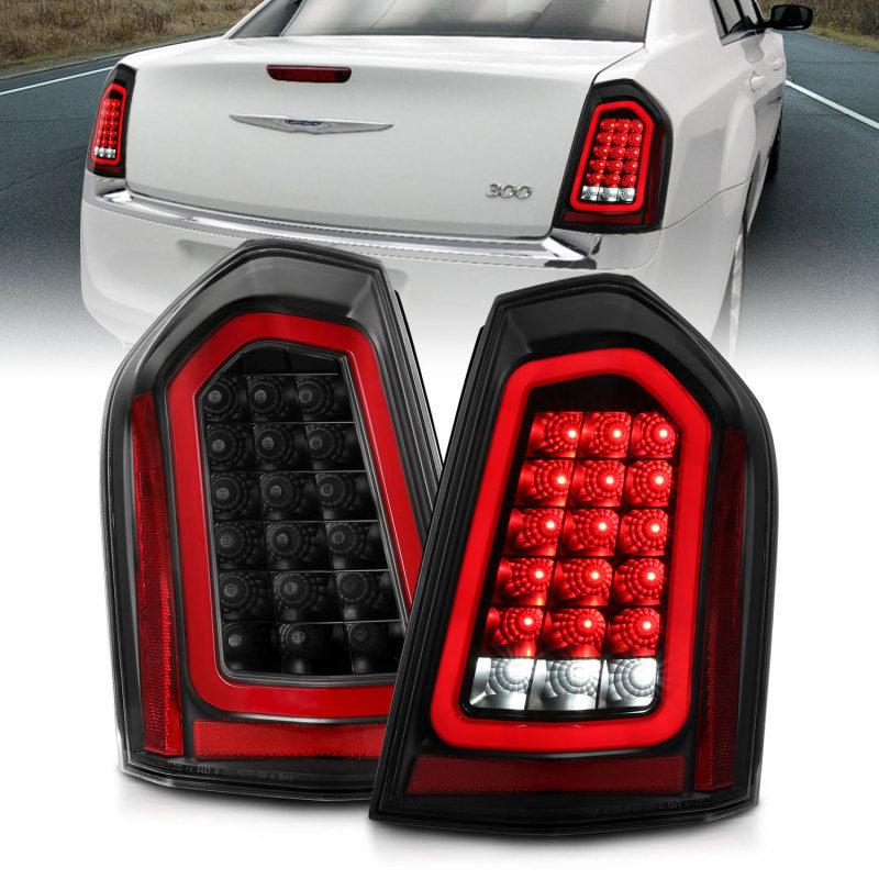 ANZO 11-14 Chrysler 300 LED Taillights Black w/ Sequential | Too Fast Autoparts | Order Online