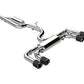 MBRP 2022 Volkswagen Golf R MK8 T304 Stainless Steel 3in Cat-Back, Quad Rear Exit- Carbon Fiber Tip