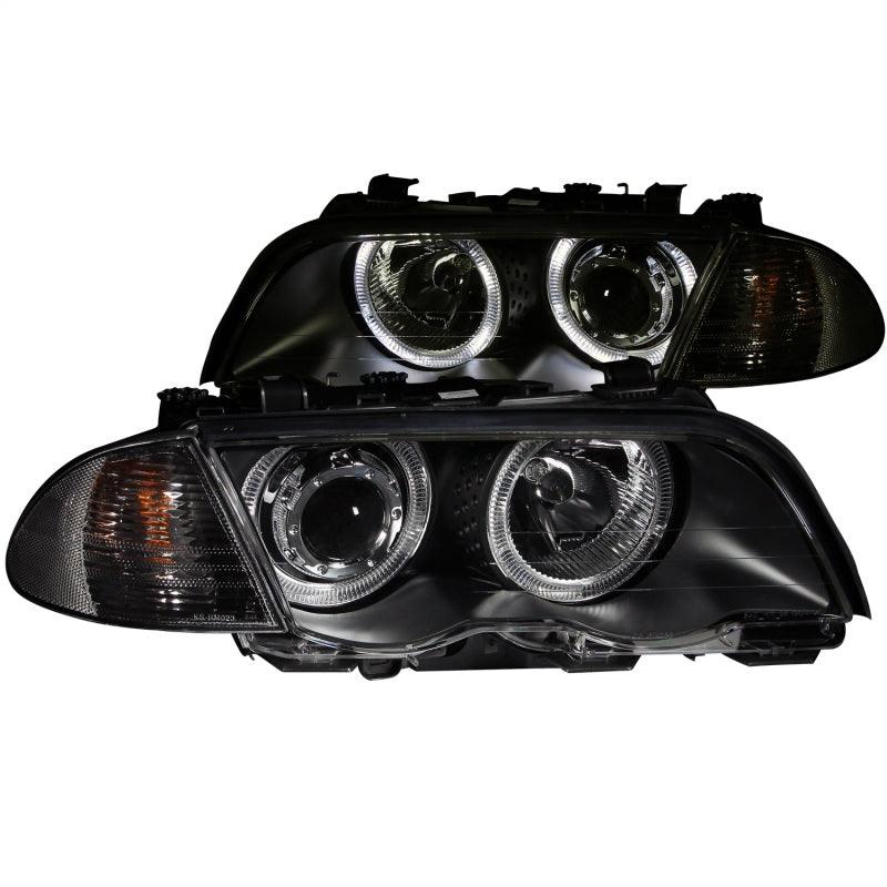 ANZO 1999-2001 BMW 3 Series E46 Projector Headlights w/ Halo Black (CCFL) | Too Fast Autoparts | Order Online | Canada & USA Shipping