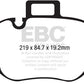 EBC 2017+ BMW 530 G30 Redstuff Front Brake Pads
