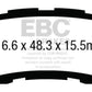 EBC 13+ Acura RLX 3.5 Yellowstuff Rear Brake Pads