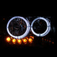 ANZO 1994-2001 Dodge Ram Crystal Headlights Black