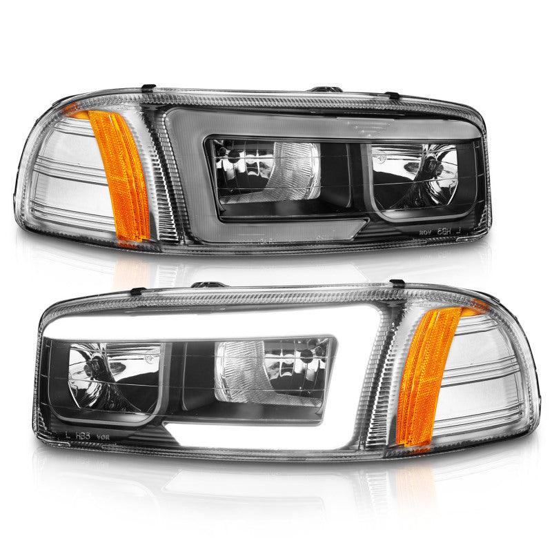 Anzo 99-17 GMC Sierra/Denali Headlights Black Amber (w/C Light Bars) | Too Fast Autoparts | Order Online | Canada & USA Shipping