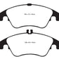 EBC 12+ Mercedes-Benz C250 Coupe 1.8 Turbo Sport Edition Redstuff Front Brake Pads