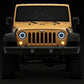Raxiom 07-18 Jeep Wrangler JK Axial Series 7-In Dragon Eye LED Headlights- Blk Housing (Clear Lens)