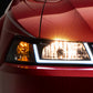 Raxiom 99-04 Ford Mustang Axial Series Headlights w/ LED Bar- Black Housing (Clear Lens)