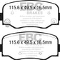 EBC 15+ Fiat 500X 1.4 Turbo Greenstuff Rear Brake Pads
