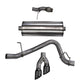 Corsa 2015-2020 Chevy Tahoe/GMC Yukon Cat-Back Exhaust Sport 3in Single Side Twin Black 4in Tips