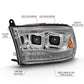ANZO 2009-2018 Dodge Ram 1500 Led Projector Plank Style Switchback H.L Halo Chrome Amber (OE Style) | Too Fast Autoparts | Order Online | Canada & USA Shipping