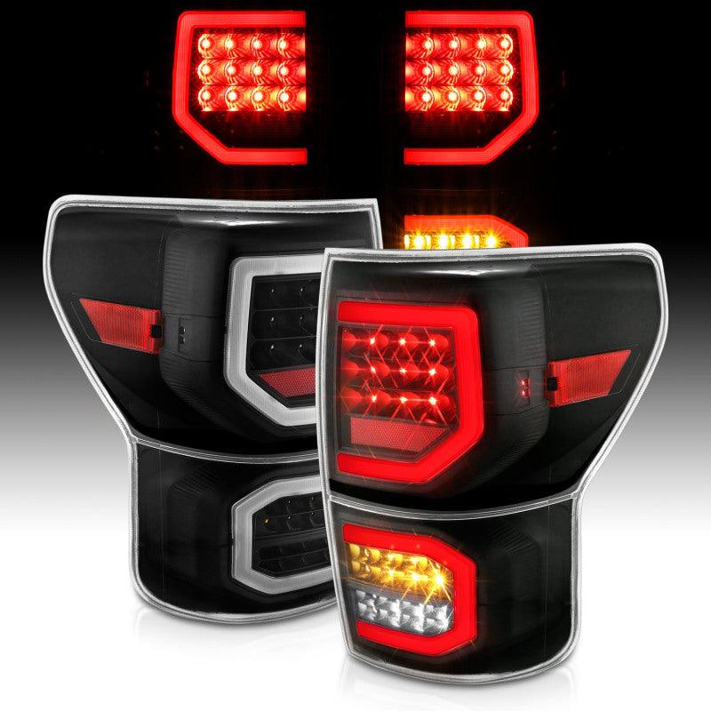 ANZO 2007-2013 Toyota Tundra LED Taillights Plank Style Black w/Clear Lens | Too Fast Autoparts | Order Online | Canada & USA Shipping