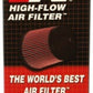 K&N Filter Universal Rubber Round Air Filter 20 Deg Flange Angle 2.25in Flange ID x 3.5in OD x 6in H