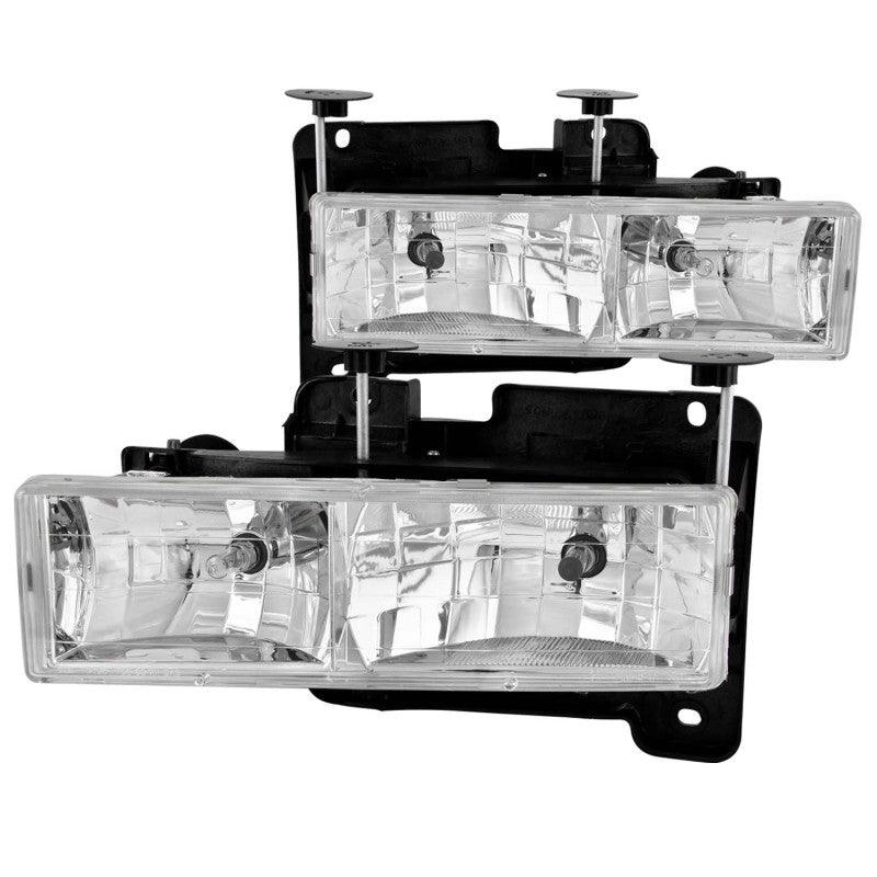 ANZO 1988-1998 Chevrolet C1500 Crystal Headlights Chrome | Too Fast Autoparts | Order Online