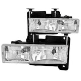 ANZO 1988-1998 Chevrolet C1500 Crystal Headlights Chrome | Too Fast Autoparts | Order Online