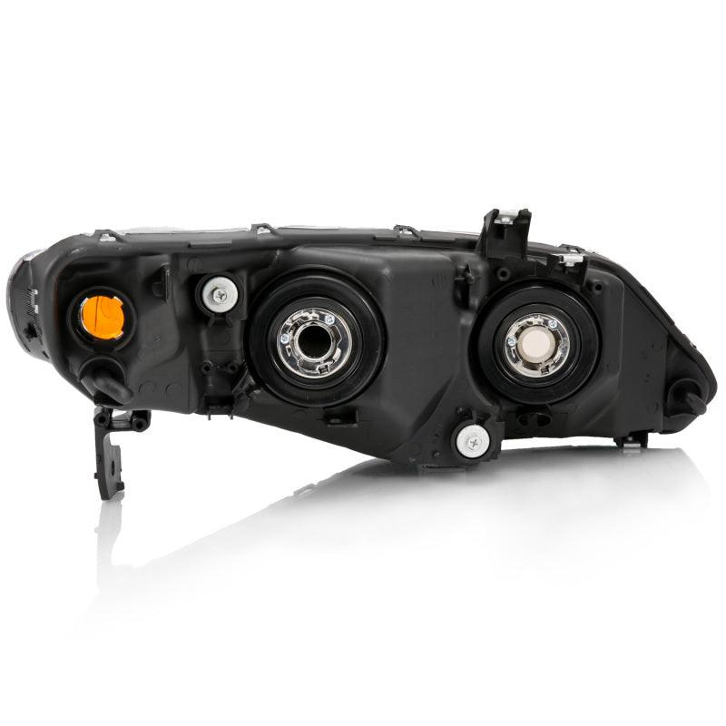 ANZO 2006-2011 Honda Civic 4 Door Crystal Headlight Black Amber (OE Replacement) | Too Fast Autoparts | Order Online | Canada & USA Shipping