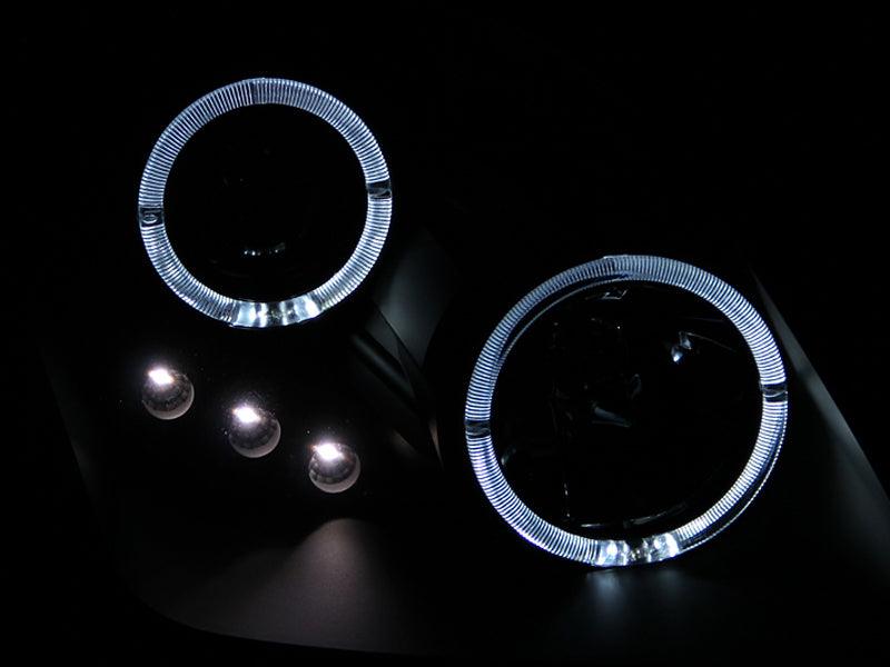 ANZO 1997-2001 Honda Prelude Projector Headlights w/ Halo Black w/ LED | Too Fast Autoparts | Order Online | Canada & USA Shipping