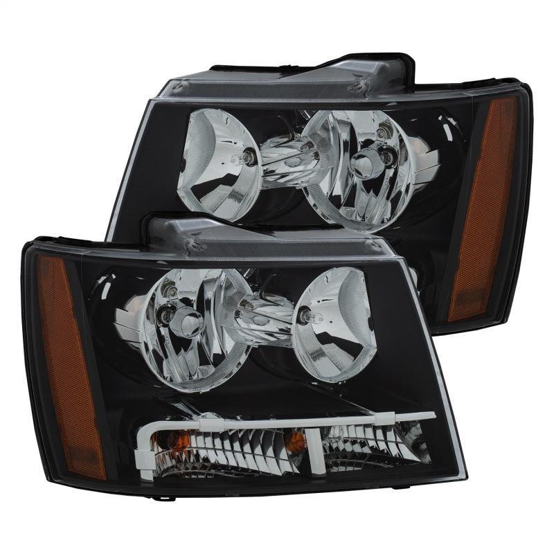 ANZO 2007-2014 Chevrolet Tahoe/Suburban Crystal Headlights Black | Too Fast Autoparts | Order Online | Canada & USA Shipping