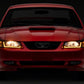 Raxiom 99-04 Ford Mustang Axial Series Headlights w/ Sequential LED Bar- Black Housing (Clear Lens)
