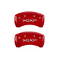 MGP 4 Caliper Covers Engraved Front Pontiac Engraved Rear GXP Red finish silver ch
