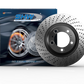 SHW 2008 Porsche Boxster Limited 2.7L Right Front Cross-Drilled Monobloc Brake Rotor (98735140201)