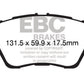 EBC 13+ Ford Fiesta 1.6 Turbo ST Greenstuff Front Brake Pads