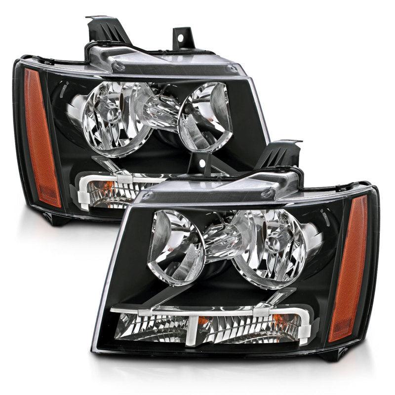 ANZO 2007-2014 Chevrolet Tahoe/Suburban Crystal Headlights Black | Too Fast Autoparts | Order Online | Canada & USA Shipping