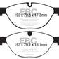 EBC 13+ Jaguar F-Type (Cast Iron Only) 3.0 Supercharged (380) Perf Pkg Yellowstuff Front Brake Pads