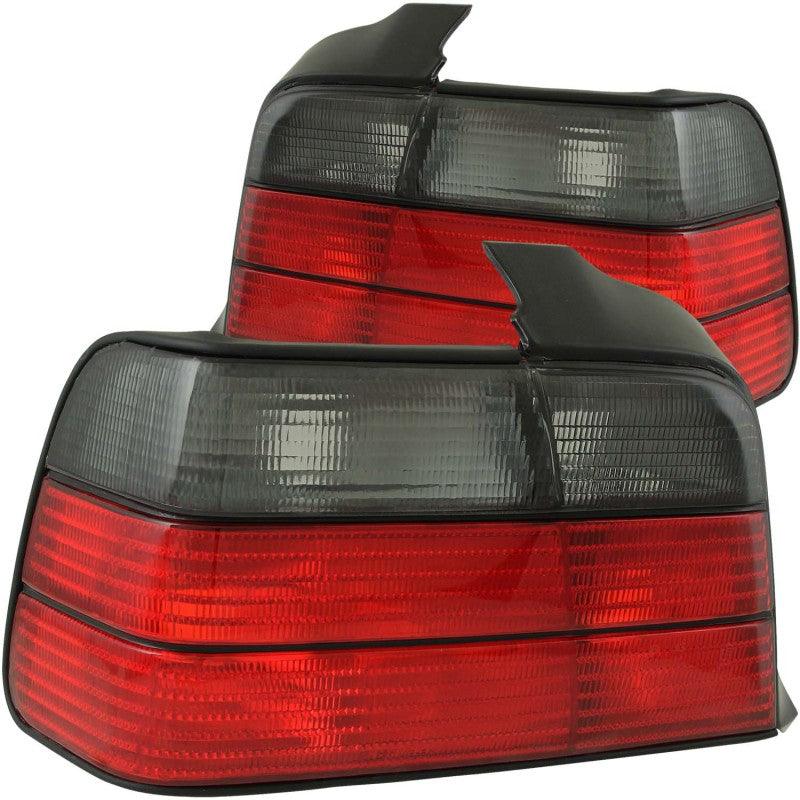 ANZO 1992-1998 BMW 3 Series E36 Sedan Taillights Red/Smoke | Too Fast Autoparts | Order Online | Canada & USA Shipping