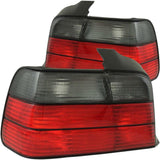 ANZO 1992-1998 BMW 3 Series E36 Sedan Taillights Red/Smoke | Too Fast Autoparts | Order Online | Canada & USA Shipping