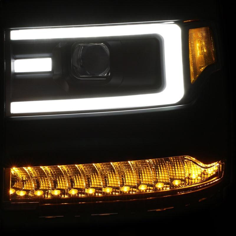 ANZO 16-17 Chevy Silverado 1500 Prjctr. Headlight Plank Styl. w/Amber (Only Work w/HID Equip. Truck) | Too Fast Autoparts | Order Online