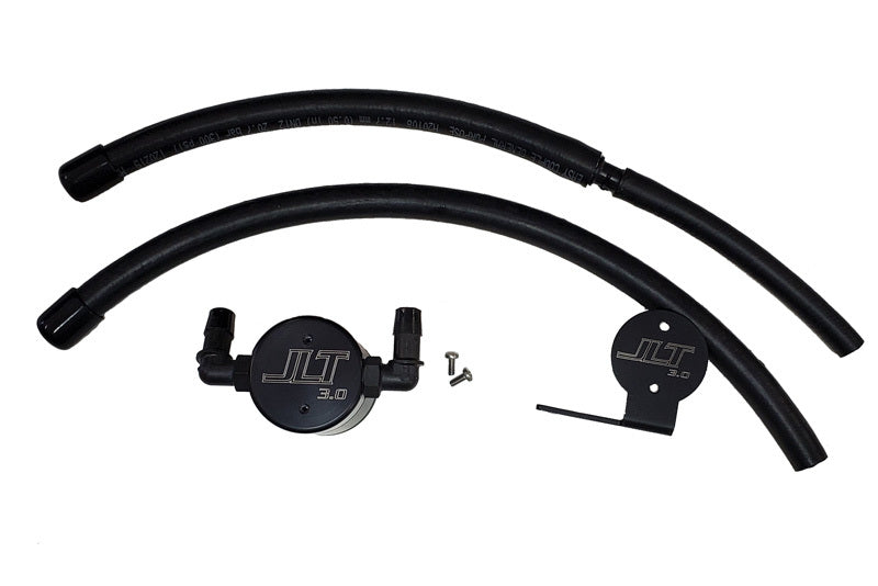 J&amp;L 07-21 Toyota Tundra 5.7L Driver Side Oil Separator 3.0 - Black Anodized