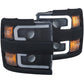 ANZO Projector Headlights 15-17 Chevrolet Silverado 2500HD / 3500HD Black w/ Black Rim | Too Fast Autoparts | Order Online | Canada & USA Shipping
