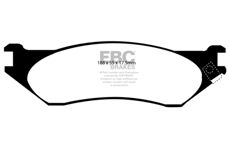 EBC 00-01 Dodge Ram 1500 (4WD) Pick-up 3.9 Plaquettes de frein avant extra résistantes