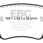 EBC 15-19 Volkswagen GTI 2.0T Redstuff Rear Brake Pads