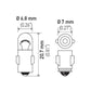 Hella Bulb 3899 24V 3W BA7s T2