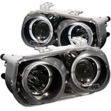 ANZO 1994-1997 Acura Integra Projector Headlights w/ Halo Black | Too Fast Autoparts | Order Online | Canada & USA Shipping