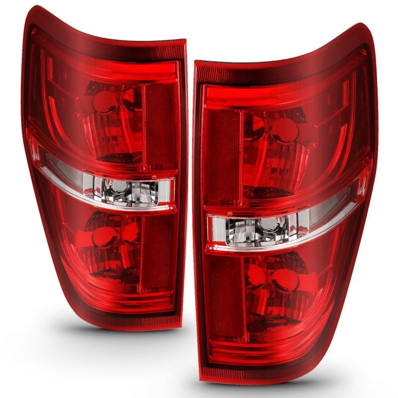 ANZO 2009-2014 Ford F-150 Euro Taillight Red/Clear (W/O Bulb) | Too Fast Autoparts | Order Online | Canada & USA Shipping