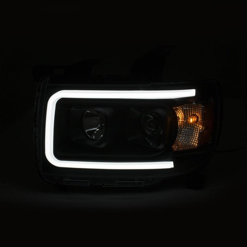 ANZO 2015+ GMC Canyon Projector Headlights w/ Plank Style Design Black w/ Amber | Too Fast Autoparts | Order Online | Canada & USA Shipping
