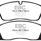 EBC 11+ Dodge Durango 3.6 Extra Duty Front Brake Pads